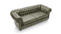 Sofa Chesterfield 3 osobowa skóra naturalna - obrazek 2