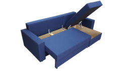 Narożnik rozkładany Classic Z1 z tkaniny, funkcja spania i pojemnikiem na pościel, nowoczesny design
