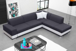 Narożnik rozkładany Darco w tkaninie Inari-91 i Soft 17 w wersji prawej, stylowy mebel do salonu