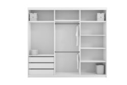 Szafa przesuwna German 250 z lustrem, nowoczesny design, szerokość 250 cm, idealna do sypialni lub przedpokoju