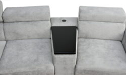Duża narożna sofa HERON M10 z funkcją spania, półką na laptopa, schowkiem i gniazdem USB
