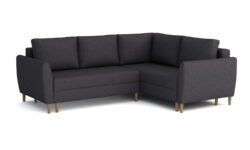 Narożnik rozkładany Ibis H1 w jasnej tkaninie Casablanca-2314 z pojemnikami na pościel