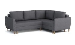 Narożnik rozkładany Ibis H1 w tkaninie Casablanca-2314 z pojemnikami na pościel i poduszkami