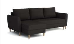Narożnik rozkładany Ibis Z1 w tkaninie Casablanca-2303 z pojemnikami na pościel i poduszkami