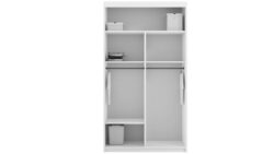 Szafa przesuwna Nicole 120 z lustrem, wykonana z płyty laminowanej, nowoczesny design, różne kolory