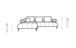 Nowoczesna sofa Magnetic Mini w jasnym kolorze na tle minimalistycznego wnętrza