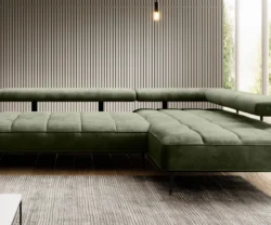 Nowoczesny narożnik Montella XL5 w jasnym kolorze, idealny do stylowego salonu