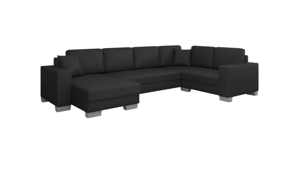 Narożnik rozkładany Marco w tkaninie Soft-11, nowoczesny i funkcjonalny mebel do salonu