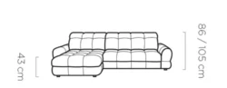 Nowoczesna sofa TOLLO MINI w jasnym wnętrzu, stylowe i funkcjonalne meble od Meble Wawrzyniak