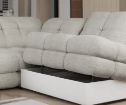 Nowoczesny narożnik Tollo L w jasnym kolorze, idealny do stylowego salonu