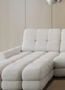 Nowoczesny narożnik Tollo XL w jasnoszarym kolorze, idealny do stylowego salonu