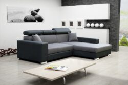 Narożnik rozkładany Mexico de Lux w tkaninie Inari 91 Soft 11, prawostronny, nowoczesny design