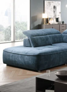 Stylowa sofa narożna Colombo L w nowoczesnym salonie, dostępna w sklepie Meble Wawrzyniak