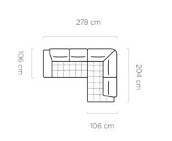 Nowoczesna sofa tapicerowana w jasnym salonie z dekoracyjnym stolikiem i roślinami