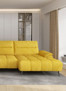 Stylowa sofa Montana w nowoczesnym salonie z jasnymi ścianami i drewnianą podłogą