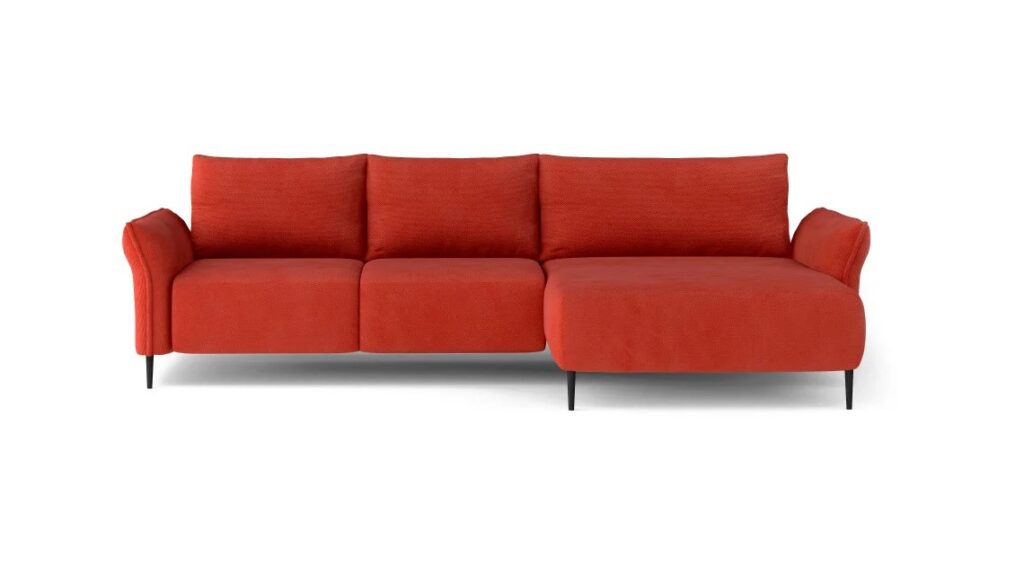 Narożnik rozkładany Luis w tkaninie Onega-18 z funkcją spania i pojemnikiem na pościel