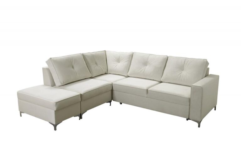 Narożnik rozkładany Adonis II w tkaninie Magic Velvet-2250 w nowoczesnym salonie