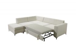 Narożnik rozkładany Adonis II w tkaninie Magic Velvet-2250 w nowoczesnym salonie