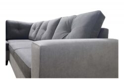 Narożnik rozkładany Adonis VI w tkaninie Pecos 16+17 z pojemnikiem na pościel i drewnianymi nóżkami