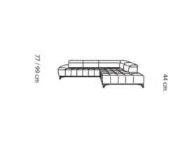 Stylowa sofa Palladio L w nowoczesnym salonie, dostępna w sklepie Meble Wawrzyniak
