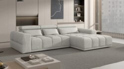 Stylowa sofa Panama S w tkaninie Kansas 11 w nowoczesnym salonie