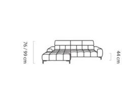 Nowoczesna sofa Plaza Mini w jasnym kolorze na tle stylowego wnętrza