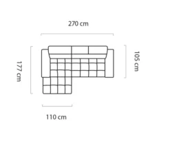 Nowoczesna sofa Plaza Mini w jasnym kolorze na tle jasnego wnętrza