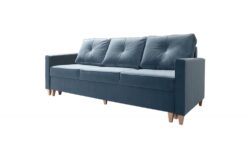 Kanapa rozkładana Bragi w tkaninie Mono-239, nowoczesna sofa z pojemnikiem na pościel