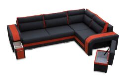 Narożnik rozkładany Assan w tkaninie Inari-100 w nowoczesnym salonie