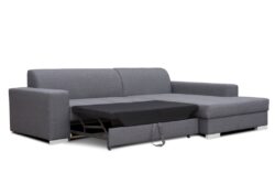 Narożnik rozkładany Mistral w tkaninie Sawana-05 w nowoczesnym salonie