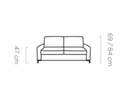 Sofa rozkładana Tino 120 w tkaninie Poso-100 z funkcją spania i włoskim systemem rozkładania