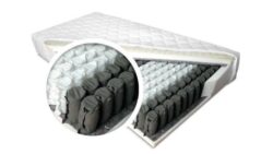 Materac kieszeniowy 7-strefowy Opal w rozmiarze 80x200 cm z pikowanym pokrowcem
