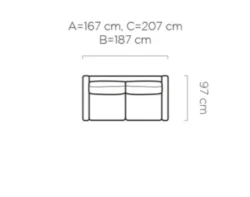 Sofa rozkładana Tino 120 w tkaninie Poso-100 z funkcją spania i włoskim systemem rozkładania