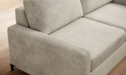 Sofa rozkładana Tino 120 w tkaninie Poso-100 z funkcją spania i włoskim systemem rozkładania