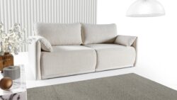 Kanapa rozkładana Abruzzo 2w1 w tkaninie Bellini-5 w nowoczesnym salonie