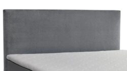 Łóżko tapicerowane Box Spring Basic 160x200 z pojemnikami na pościel i topperem 4 cm