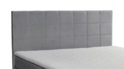 Łóżko tapicerowane Box Spring Soft 160x200 z pojemnikami na pościel i topperem 4 cm