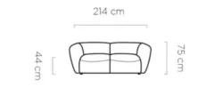 Sofa Candelo 70 w tkaninie Anthology-1 w nowoczesnym salonie, komfortowa i stylowa