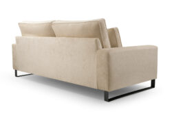 Sofa CARA w tkaninie Aphrodite-02 w nowoczesnym salonie z czarnymi metalowymi nóżkami