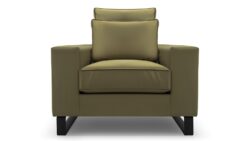Fotel Corblack w tkaninie Salvador-10 z metalowymi czarnymi nogami, styl industrialny