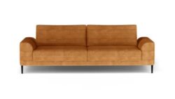 Sofa rozkładana Capitol w tkaninie Poso-1 z metalowymi nogami i pojemnikiem na pościel