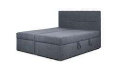 Łóżko tapicerowane Horizon Soft 140x200 z pikowanym zagłówkiem i pojemnikami na pościel