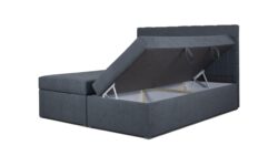 Łóżko tapicerowane Horizon Soft 140x200 z pikowanym zagłówkiem i pojemnikami na pościel