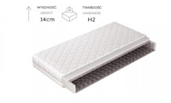 Materac bonellowy Standard 120x200 cm WERNIGHT z pokrowcem typu Basic na zamku