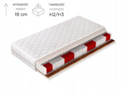 Materac Multipocket Grand Lateks 140x200 z warstwą lateksu i matą kokosową dla komfortowego snu