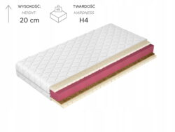 Materac piankowy Live Mix 70x200 cm z lateksem i warstwą kokosu zapewniający twarde podłoże do spania