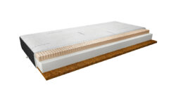 Materac lateksowy Mokka Cashmere 120x200 z pokrowcem cashmere i velvet w kolorze czarnym
