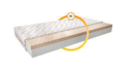 Materac lateksowy Moska Silk 120x200 z pokrowcem typu Silk, średnio twardy, komfortowy i elastyczny