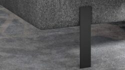 Łóżko tapicerowane Nobile 140x200 z unikatowym zagłówkiem na metalowych wspornikach w nowoczesnym stylu
