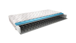 Materac bonellowy Omini Silk 120x200 z pokrowcem typu Silk, średniotwardy, komfortowy i hipoalergiczny
